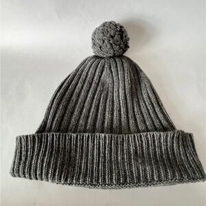 Johnstons of Elgin Charcoal Knit Kids Beanie